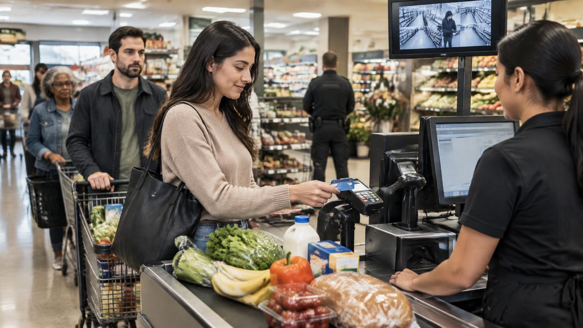 supermarket checkout line