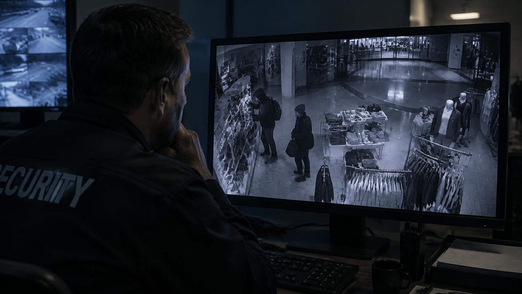 store detective watching suspects