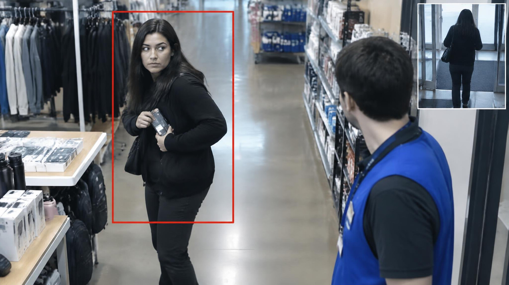 shoplifter caught on camera